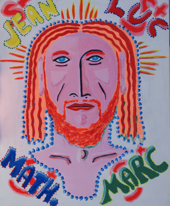 Jésus-Christ Radium, peinture acrylique sur toile, 90 x 130